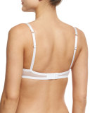 Chimere Lace Balconette Bra, White