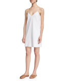 Stretch-Woven Mini Cami Dress, White