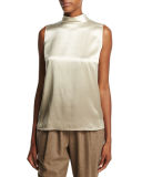 Fernanda Sleeveless Mock-Neck Ombre Blouse