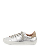 Dakota Metallic Low-Top Sneaker, Silver