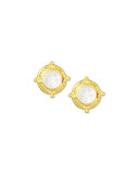 19K Man in the Moon Stud Earrings