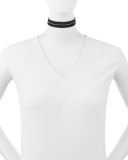 Chain-Trim Fabric Necklace