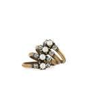 Bronson Stacked Midi Ring, Size 4