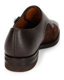 Scribe Novo Light Skobler Double-Monk Shoe, Brown