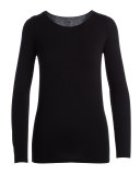 Soft Touch Marrow-Edge Long-Sleeve Top