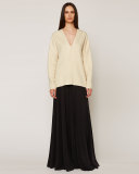 Wilden Long-Sleeve V-Neck Tunic, White Rose