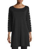 3/4-Sleeve Studded Tunic