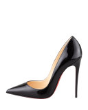 So Kate Patent Leather Point-Toe Pump, Black