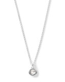 Silver Mini Lollipop Diamond Pendant Necklace