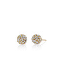 Mixed-Cut Diamond Ball Earrings