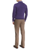 Merino Quarter-Zip Sweater, Snapdragon