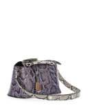 By the Way Small Python Satchel Bag, Purple
