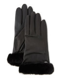 Classic Leather Smart Gloves, Black