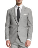 Rustic Solid Two-Piece Wool Suit, Light Gray