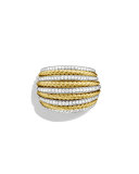 Lantana Large Dome Ring with Diamonds in Gold