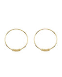 18k Caviar-Closure Hoop Earrings, 20mm