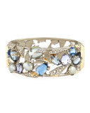 Crystal Mosaic Lace Cuff Bracelet
