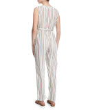 Alexa Striped V-Neck Jumpsuit