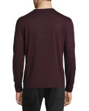 Eyelet Burnout Henley T-Shirt, Oxblood