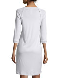 Pure Essence Quarter-Sleeve Gown, Blue Glow