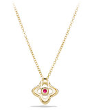 5mm Venetian Quatrefoil Ruby Necklace