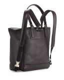 Pandora Calfskin Leather Backpack, Black