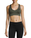 Essential Seamless Sports Bra, Army