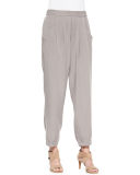 Slouchy Twill Ankle Pants