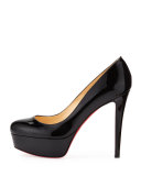 Bianca Patent Red Sole Pump, Black