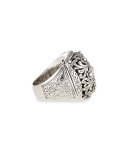 Sterling Silver Domed Scroll Ring