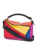 Puzzle Small Colorblock Satchel Bag