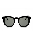 Composite Geometric Sunglasses, Black