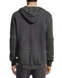 Faded Moto Hoodie, Dark Gray