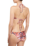 Rhapsody Printed High-Neck Halter Swim Top