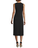 Jersey Midi Dress, Black, Plus Size