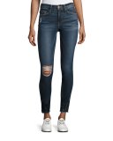 Le Skinny de Jeanne Cropped Release-Hem Jeans, Faded Thorpe