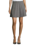 pleated skirt, miles gray melange
