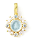 Demel Bee Glass Intaglio 19k Gold Pendant
