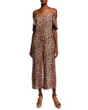 Alchemy Flounce Animal-Print Jumpsuit