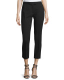 Finley Cropped Wool Pants, Black
