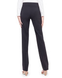 Francoise Straight-Leg Pants, Noir