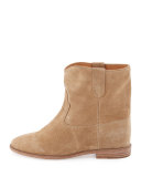 Crisi Suede Western Bootie, Beige