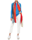 Mainsail-Print Rectangle Scarf, Multi