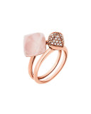 Blush Stacking Ring Set, Rose Golden