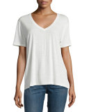 Concert Short-Sleeve V-Neck Tee, Natural White