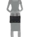 Pandora Demi Leather Tote Bag, Black