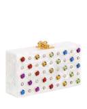 Jean Studded Acrylic Clutch Bag