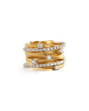 Goa Seven-Row Mixed Gold Diamond Ring