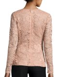 Moira Long-Sleeve Lace Wrap Top