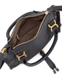 Marcie Medium Satchel Bag, Black